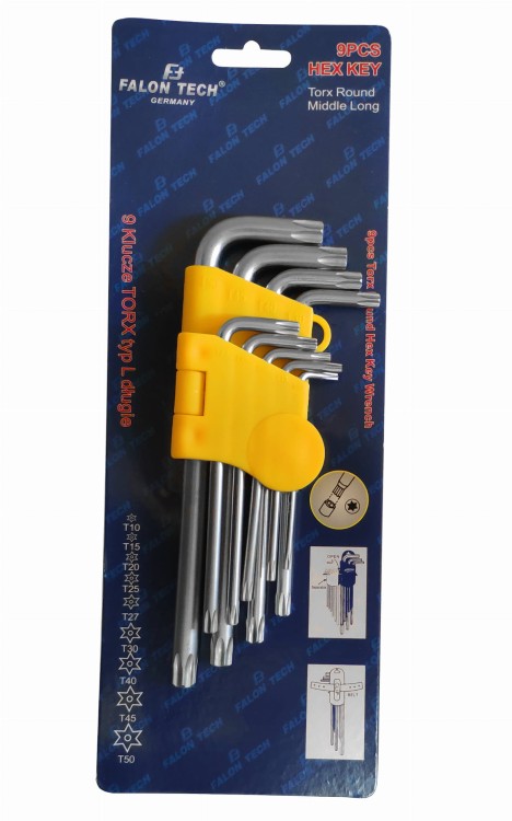 FALON TECH Zestaw Klucze TORX  9szt FT1610T