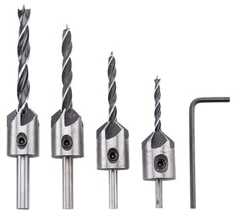 FALON TECH  Zestaw wierteł z pogłębiaczem 5el. 3-6mm FT3450