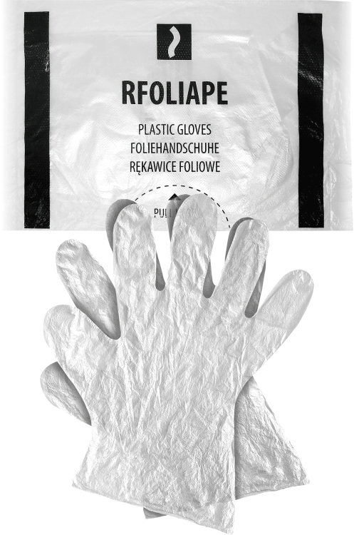 REIS Rękawice ochronne foliowe jednorazowe rozm.L 100szt