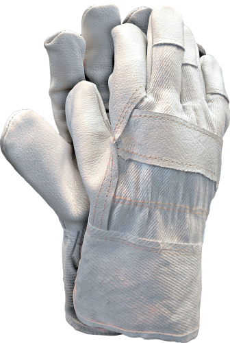 REIS RLCJ Rękawice ochronne wzmacniane skórą bydlęcą biały - jasny kolor rozm.10