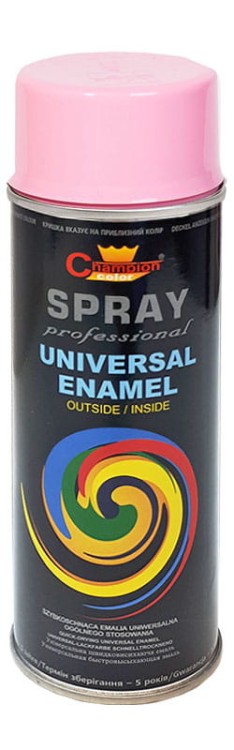 Farba champion uniwersalna 400ml RAL3017 różowa aerozol 2