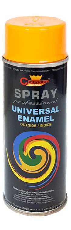 Farba champion uniwersalna 400ml RAL1023 żółta aerozol