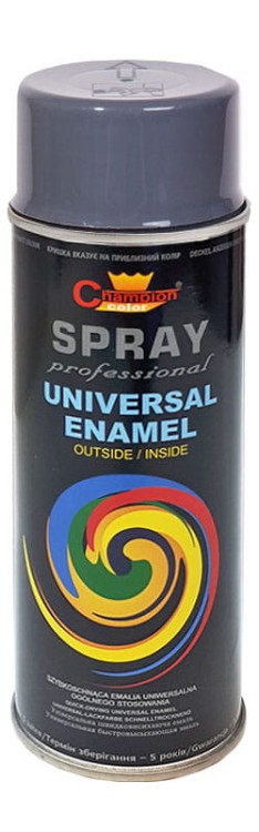 Farba champion uniwersalna 400ml RAL7024 szara ciemny aerozol