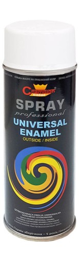 Farba champion uniwersalna 400ml RAL9010 biała mat aerozol