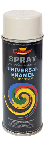 Farba champion uniwersalna 400ml RAL9010 biała mat aerozol 1