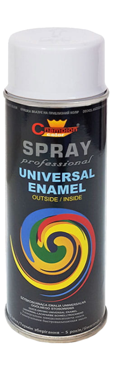 Farba champion uniwersalna 400ml RAL9006 srebrna acrylic aerozol 1