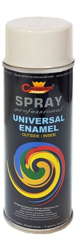 Farba champion uniwersalna 400ml RAL9010 biała połysk aerozol  1