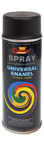 Farba champion uniwersalna 400ml RAL9011 czarna mat aerozol