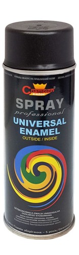 Farba champion uniwersalna 400ml RAL9005 czarna mat aerozol