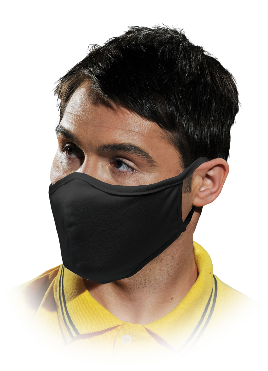 REIS Maseczka higieniczna wielokrotnego użytku 3-warstwy czarna