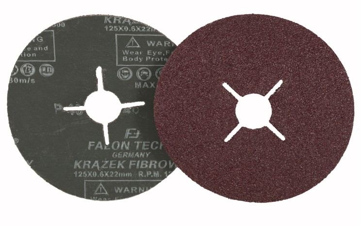 FALON TECH Krążek ścierny fibrowy 125mm P80 FTFBL12580
