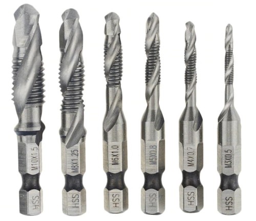 FALON TECH Wiertła gwintujące do metalu HSS M3 - M10 6szt.