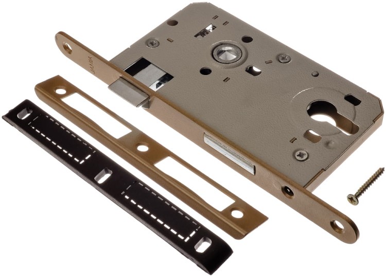 JANIA Zamek drzwiowy 72/55 mm na wkład prawy z dźwignią