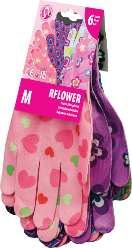 REIS Rękawice robocze RFLOWER  multicolor rozm. S