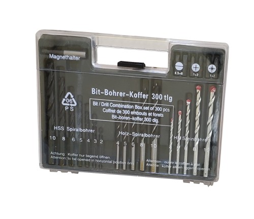 ARTPOL Zestaw wierteł, bitów, kołków 300el.