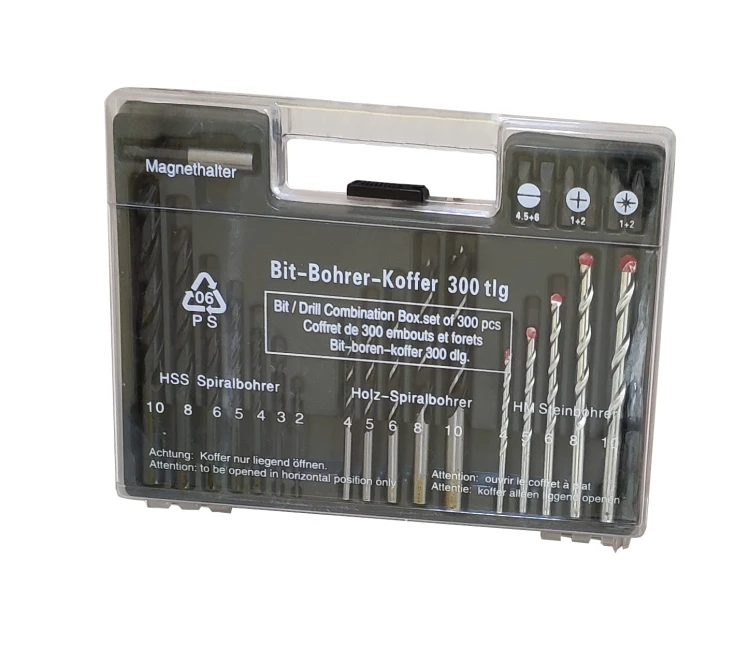 ARTPOL Zestaw wierteł, bitów, kołków 300el.