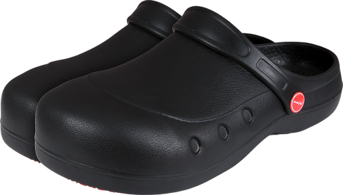 REIS Klapki kroksy SB pełne z tworzywa EVA stalowy nosek czarne rozm. 36-37 1