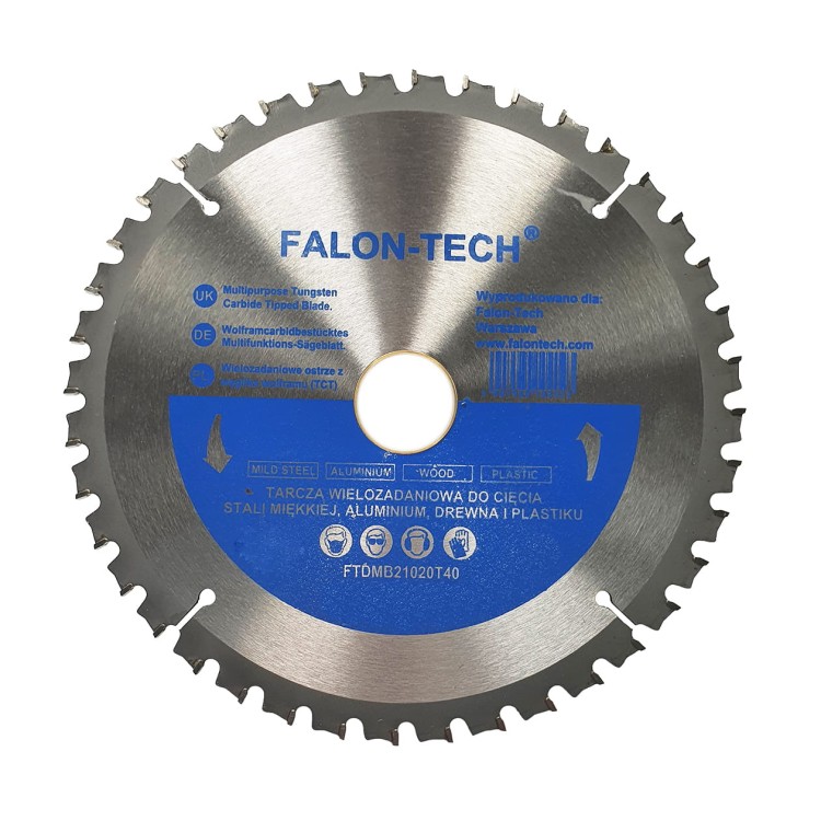 FALON TECH Tarcza wielozadaniowa do drewna metalu tworzywa 250/2.2mm 40T
