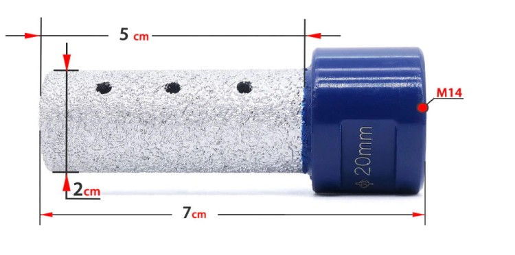 FALON TECH Frez diamentowy 20mm M14 do szlifowania kamienia FT0142 4