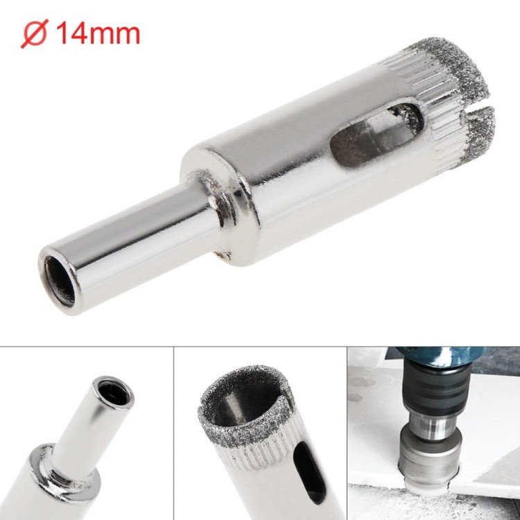 FALON TECH Wiertło diamentowe koronowe otwornica do glazury 14x4x55mm FT14455DG