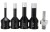FALON TECH Otwornice diamentowe do gresu i betonu zestaw 4 szt. + adapter M14 3/8" FT04DH 2