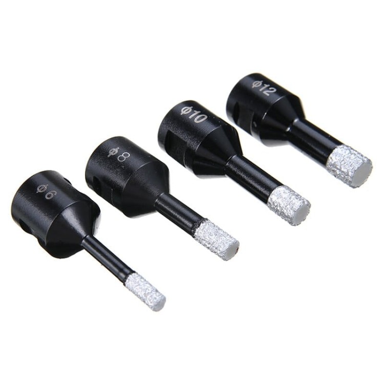 FALON TECH Otwornice diamentowe do gresu i betonu zestaw 4 szt. + adapter M14 3/8" FT04DH 4