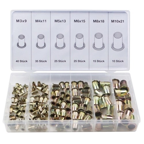 FALON TECH Nitonakrętki 150szt. M3-M10 FT0150