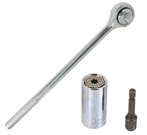 FALON TECH Zestaw Nasadka igiełkowa + adapter 3/8 + grzechotka 3szt. FT0138