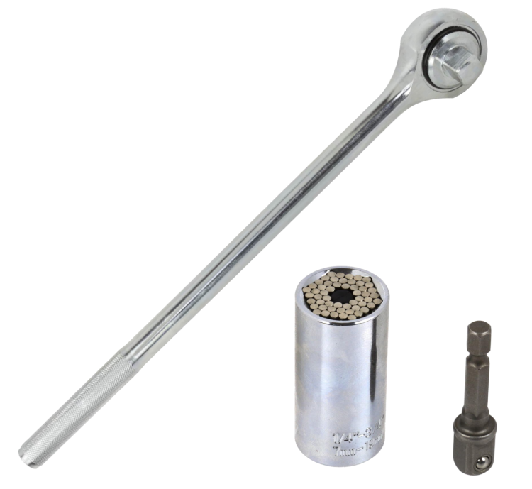 FALON TECH Zestaw Nasadka igiełkowa + adapter 3/8 + grzechotka 3szt. FT0138