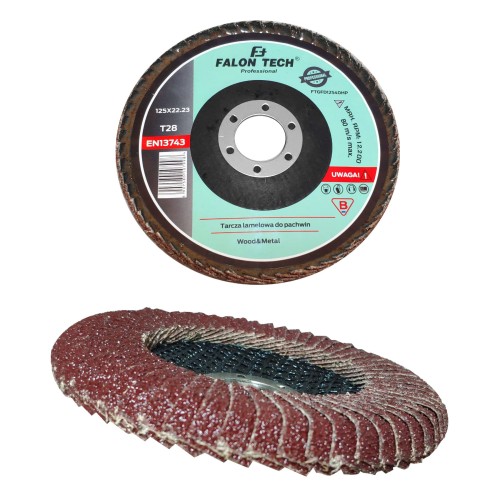 FALON TECH Tarcza lamelowa listkowa do pachwin 125mm P60 FTGFD12560HP