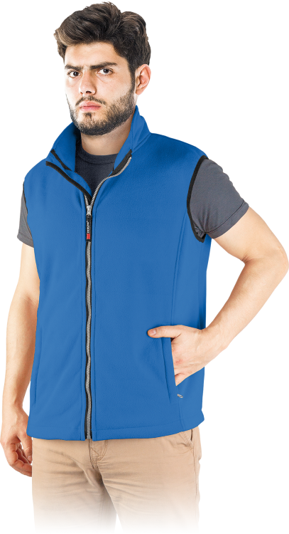 REIS Kamizelka Bezrękawnik męski z polaru niebieski rozm.XXL
