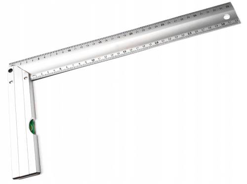 FALON TECH Kątownik, przymiar aluminiowy z poziomicą FT1249
