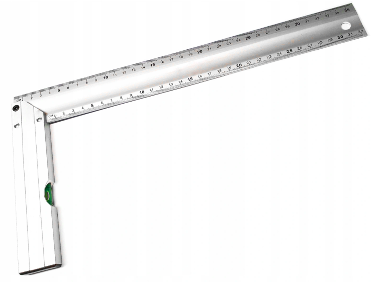 FALON TECH Kątownik, przymiar aluminiowy z poziomicą FT1249