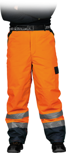 LEBER Spodnie robocze ocieplane pomarańczowe odblaskowe Visgre r. XXL