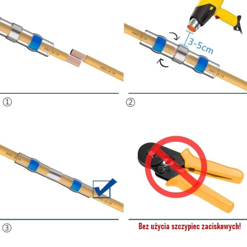 FALON TECH Osłonki lutownicze złącza termokurczliwe 50szt. FT4550 2