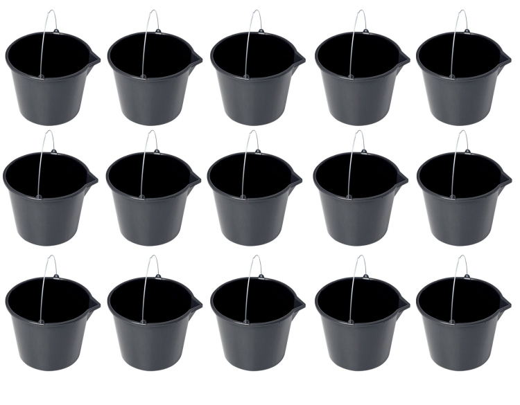 PROSPERPLAST Wiadro z lejkiem budowlane plastikowe 16l 15szt