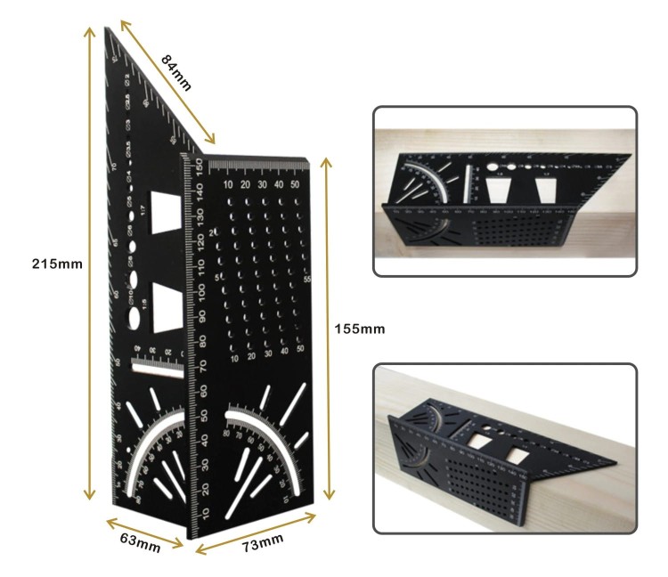 FALON TECH Kątownik japoński stolarski narożny 3D FT123DM 1