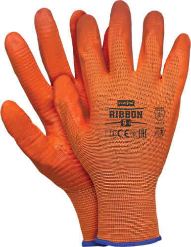 REIS Rękawice robocze Ribbon pomarańczowo-pomarańczowy nitryl roz. 7