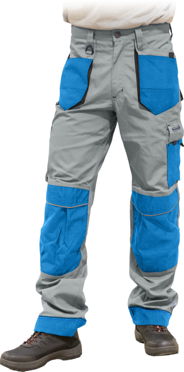 LEBER Spodnie ochronne do pasa FORMEN jasnoszaro-niebiesko-czarny rozm.56