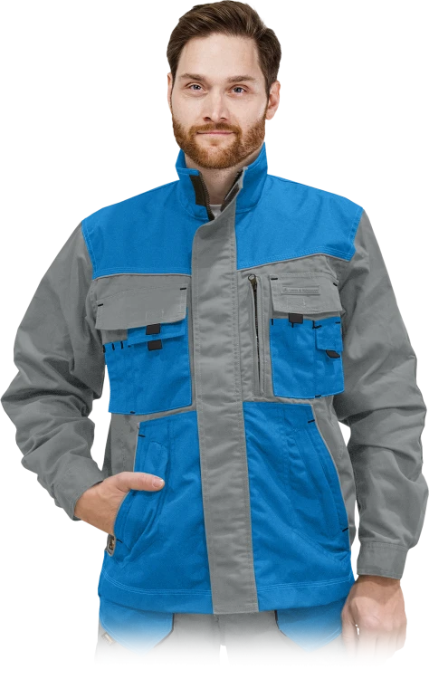 LEBER Bluza robocza ochronna FORMEN jasno-niebiesko-czarny rozm. XXL
