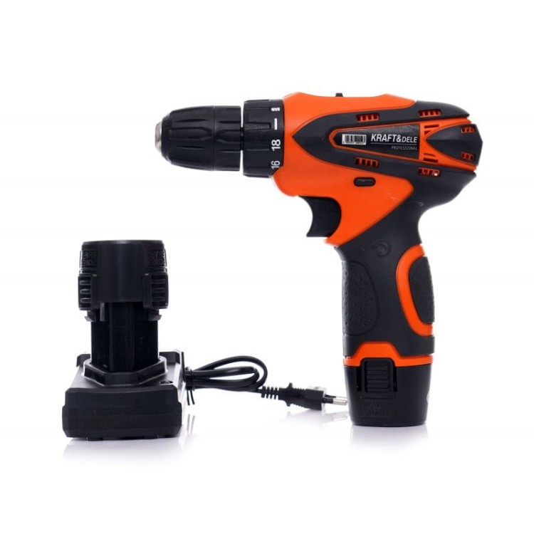 KRAFT&DELE Wiertarko-wkrętarka akumulatorowa 18V 2x 1,3Ah 1
