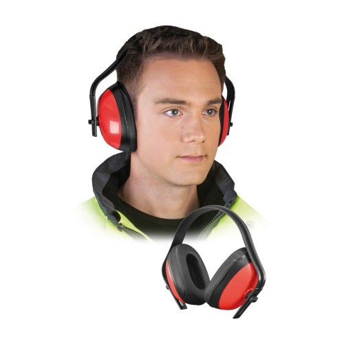REIS Nauszniki słuchawki przeciwhałasowe czerwono-czarne rozmiar uniwersalny