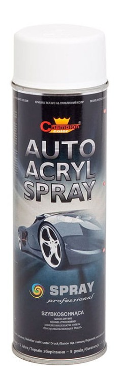Farba Champion Autolakier akryl 500ml biała mat