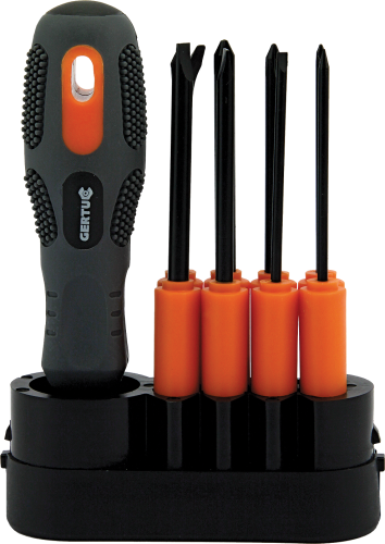 GERTU Zestaw wkrętaków płaskich krzyżowych 9el.